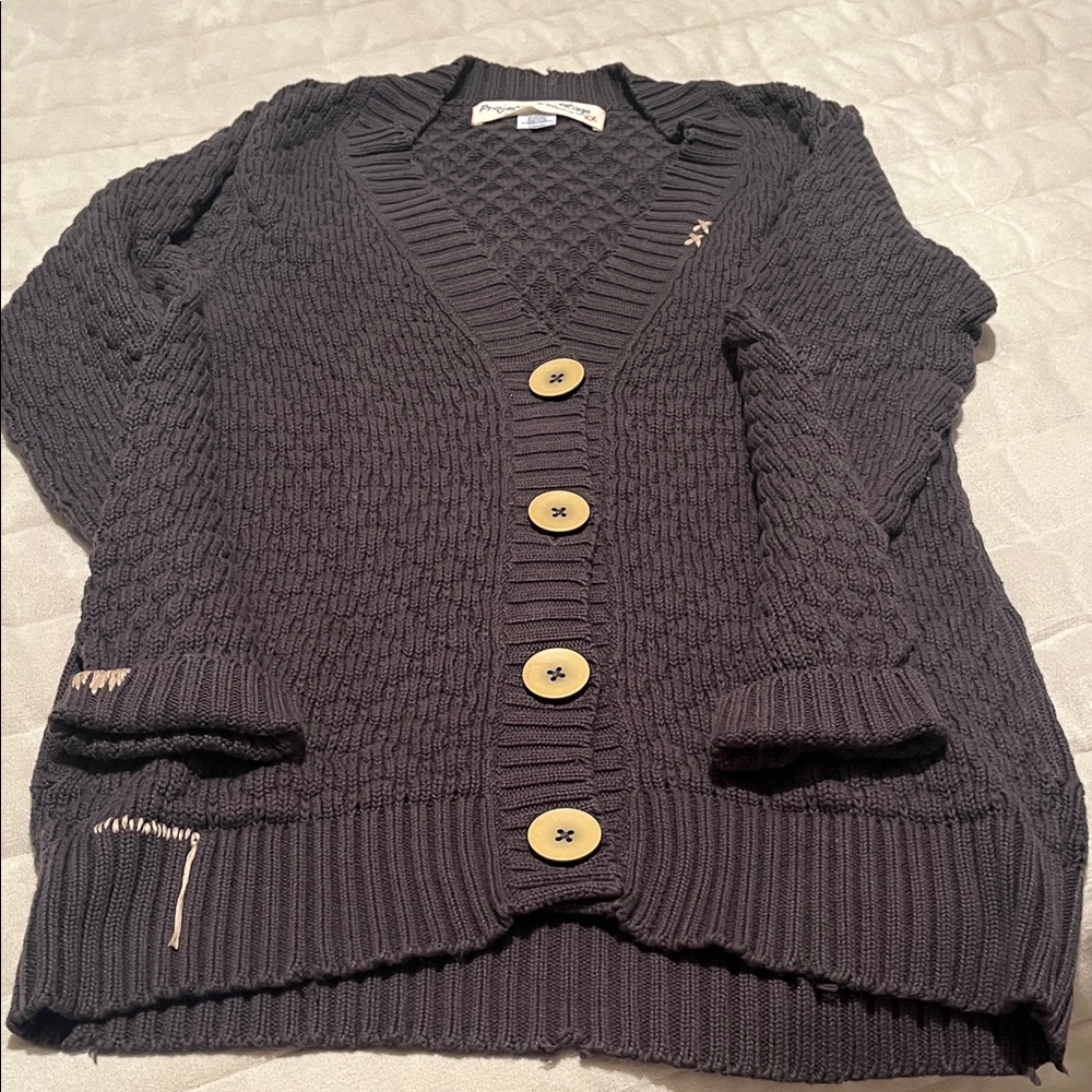 Elegant Black Button-Up Cardigan